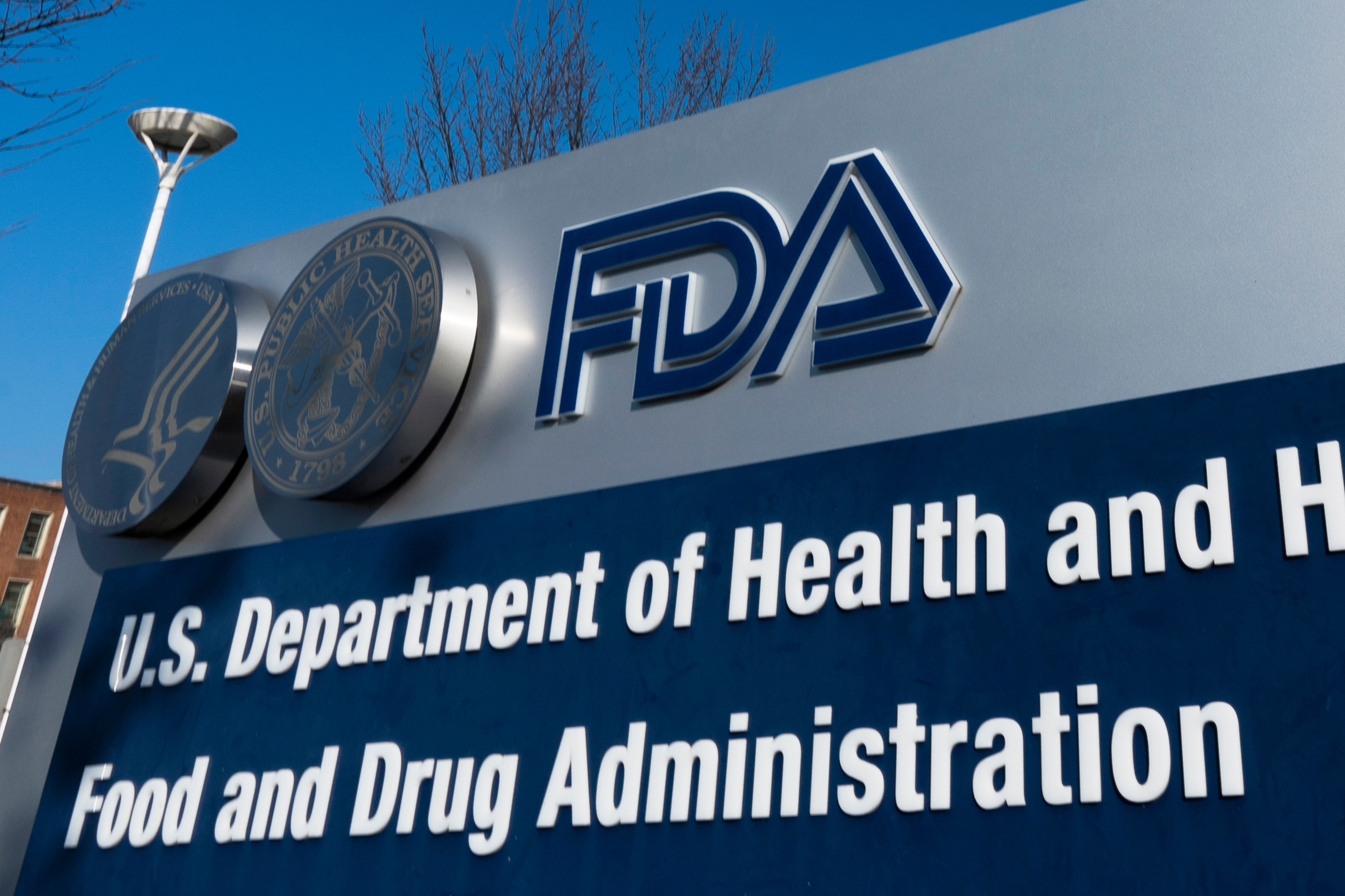 A sign for the U.S. Food and Drug Administration outside its offices in Silver Spring, Md., Dec. 10, 2020.