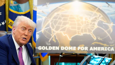 President Donald Trump speaks in the Oval Office of the White House on May 20, 2025, in Washington.