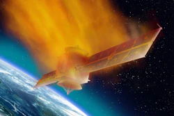 Flaming space debris.