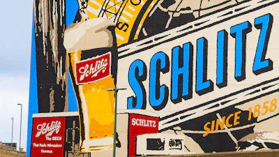 Mural in Milwaukee's Schlitz Park neighborhood, June 2025.