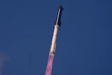 SpaceX's mega rocket Starship makes a test flight from Starbase, Texas, Friday, May 22, 2026.