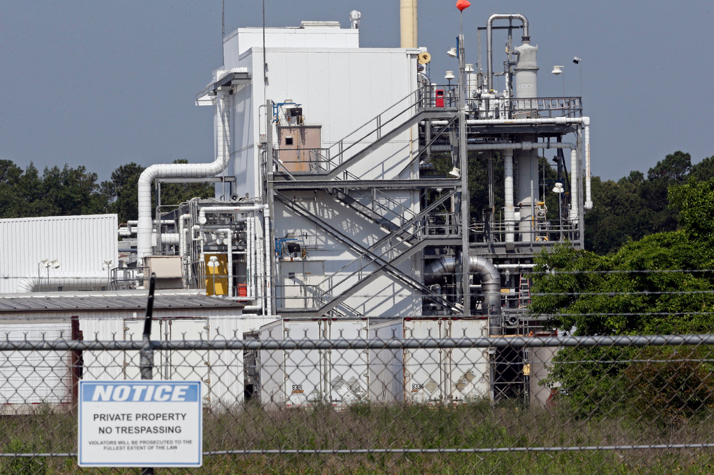 The Chemours Company's PPA facility at the Fayetteville Works plant near Fayetteville, N.C., June 15, 2018.