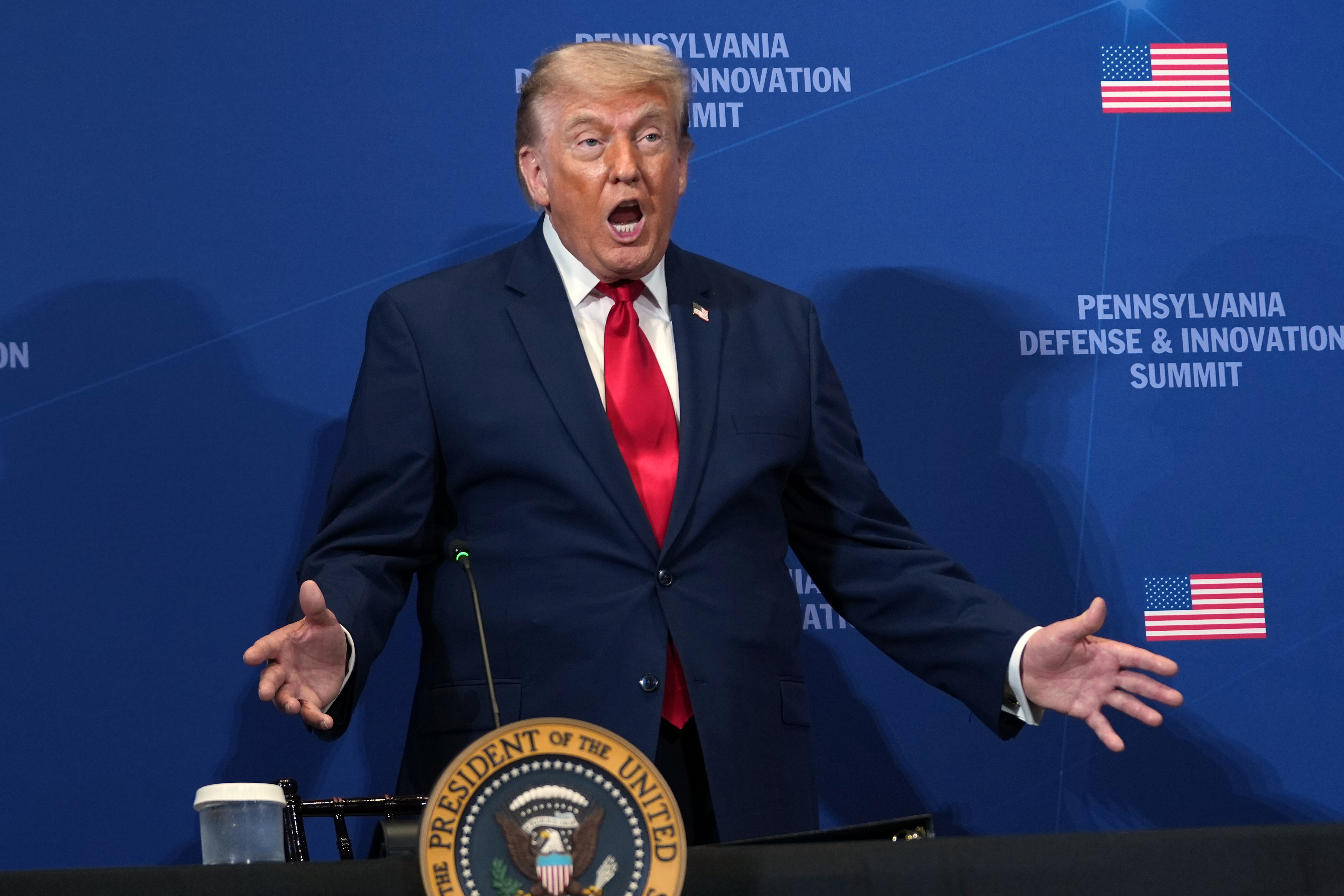 President Trump at the United States Army War College, Carlisle, Pa., July 15, 2026.