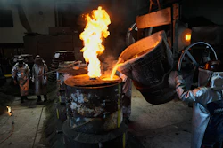 Workers cast bronze bells at the 400-year-old, family-owned Grassmayr bell foundry in Innsbruck, Austria, Friday, July 17, 2026.