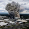 Smoke billows from a fire at the BioLab facility in Conyers, Ga., Sunday, Sept. 29, 2024.