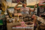 AI-generated illustration created using OpenAI's ChatGPT image generation tools. Depicts a fictional, exaggerated Wisconsin fishing scene.