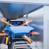 The EcoSmartCure straight-through oven reduces energy consumption through demand-based temperature control.