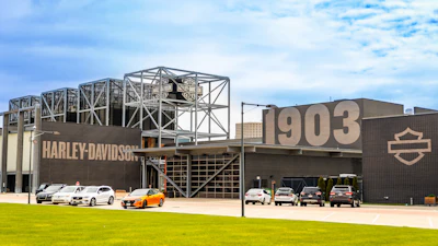 The Harley Davidson Museum in Milwaukee in Spring 2025.