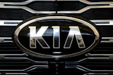 The front grill of a 2020 KIA Telluride is on display at the 2020 Pittsburgh International Auto Show, Feb.13, 2020 in Pittsburgh.