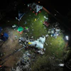 A view of the debris of a Voepass airplane that crashed the previous day, in Vinhedo, Sao Paulo state, Brazil, Aug. 10, 2024.