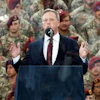 U.S. Army Secretary Dan Driscoll speaks at the America 250 celebration at Fort Bragg in Fayetteville, N.C., June 10, 2025.