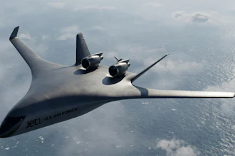 A rendering of JetZero's Jet1, a full-scale demonstrator airplane.