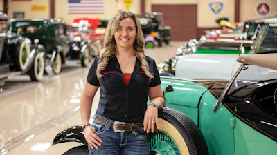 Kelsey Peters studied Collision/Refinishing Technology and specialized in Street Rod & Custom Fabrication at WyoTech. She now rebuilds and restores classic cars at the Rangely Automotive Museum in Colorado.