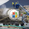 Underwater data centers will accumulate sea life, like this Microsoft data center testing module, which in two years underwater attracted algae, barnacles and sea anemones.