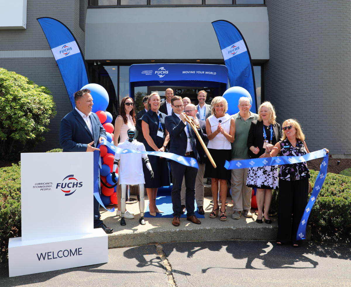 Ribbon-cutting ceremony at Fuchs Lubricants' Americas Technology Center, Taunton, Mass.