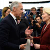 Canada Prime Minister Mark Carney speaks with European Commission President Ursula von der Leyen at the European Parliament in Strasbourg, France, Sept 17, 2026.