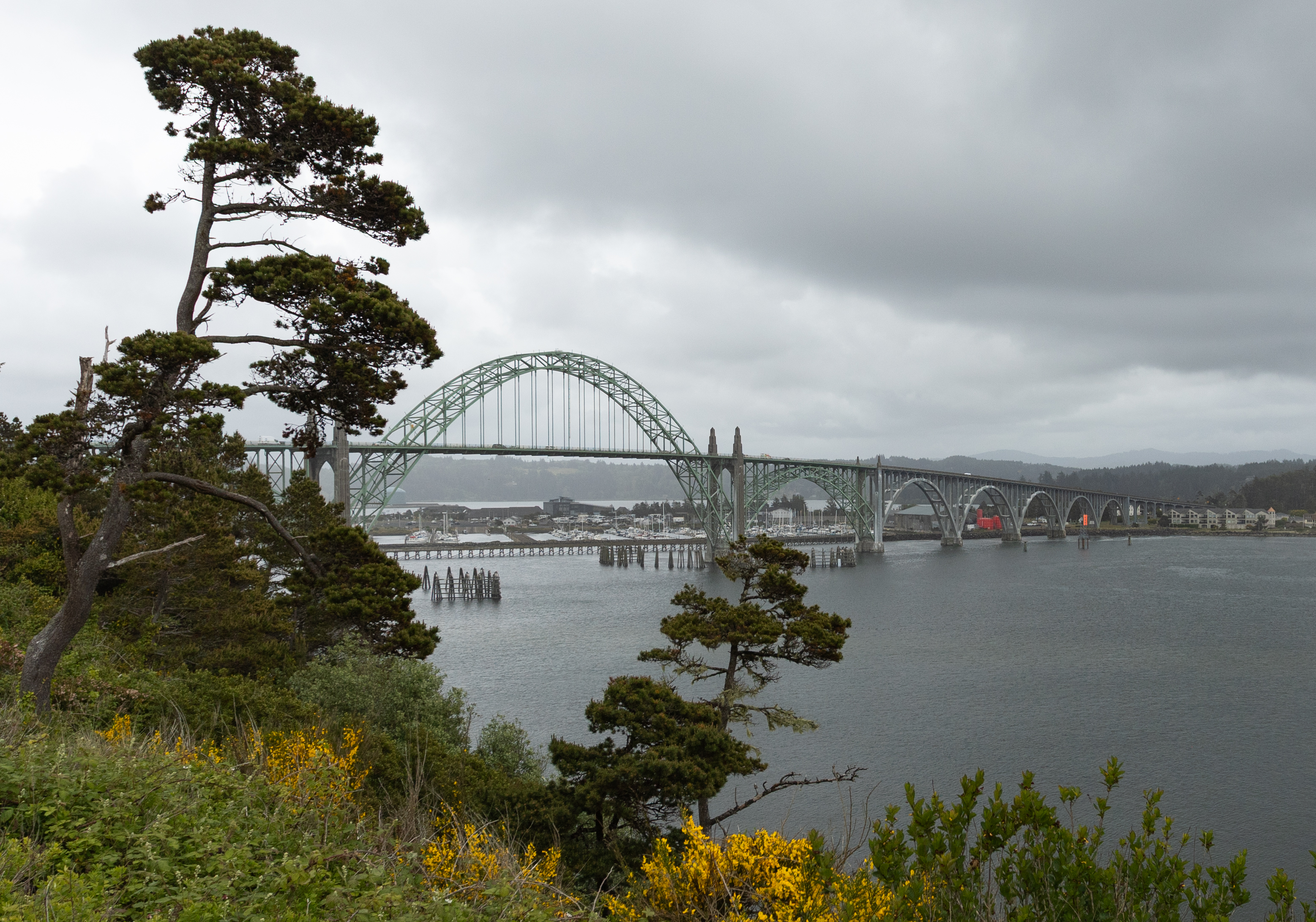 View of the Yaquina Bay Bridge in Newport, Ore.