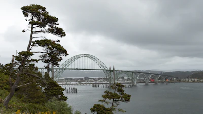 View of the Yaquina Bay Bridge in Newport, Ore.