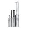 Sandvik precision cutting tools and end mills arranged in ascending size order