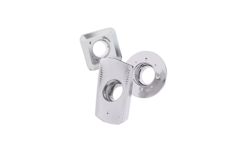 White dual-head motion-activated security light fixture with sensor and adjustable arms